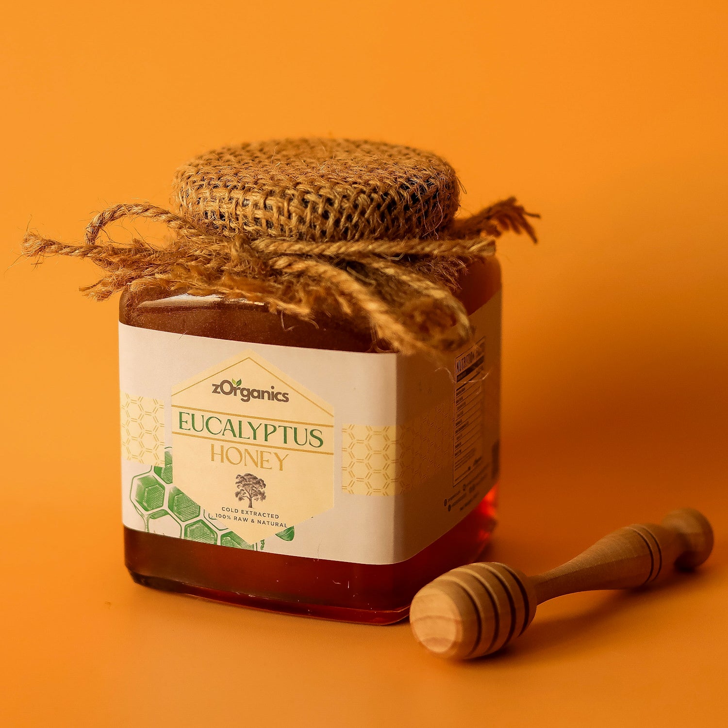 Jar of Raw Organic Eucalyptus Honey