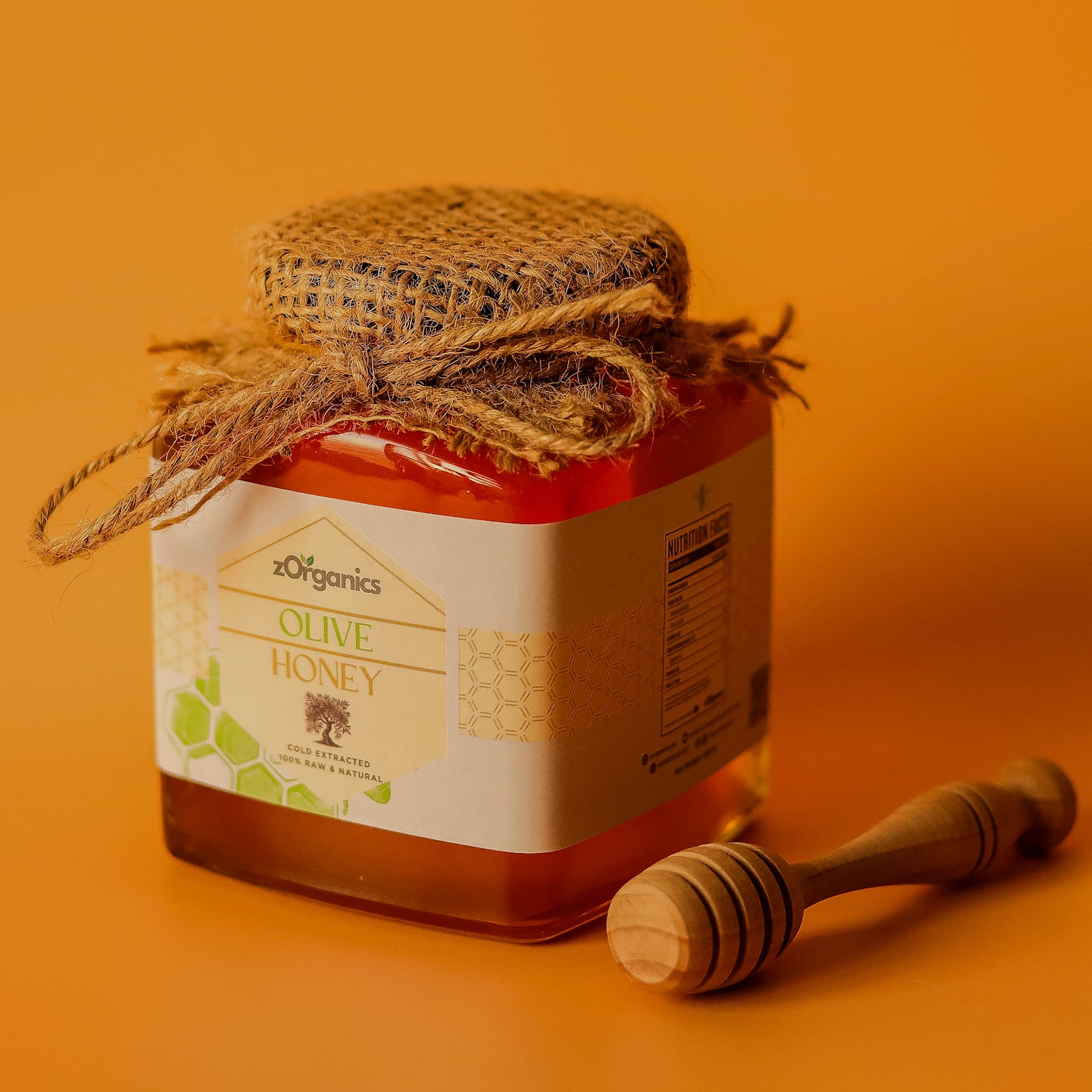 Jar of Raw Organic Olive Honey