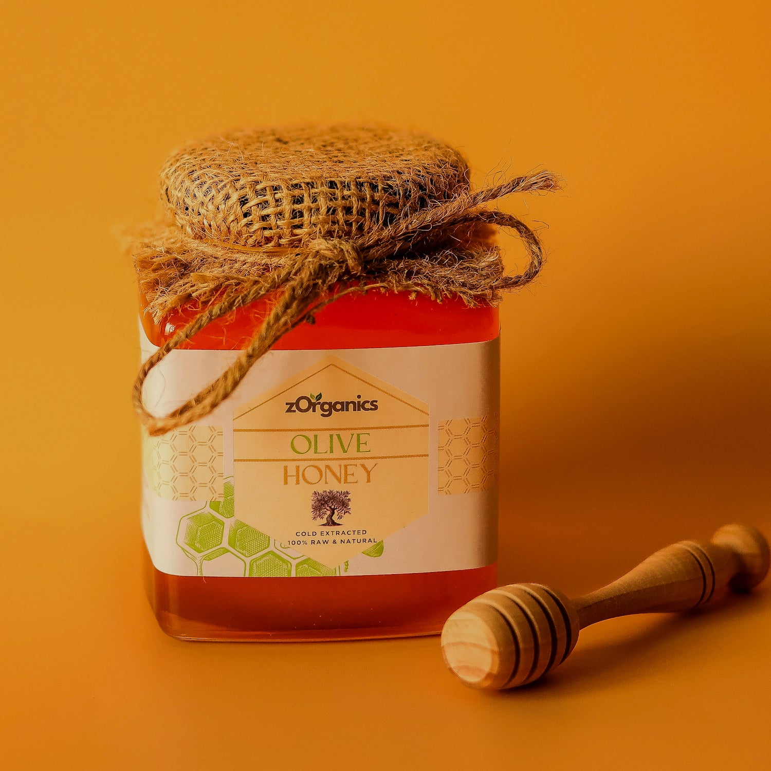 Jar of Raw Organic Olive Honey